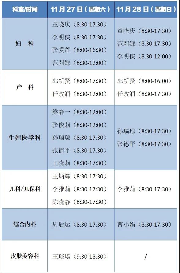 1月27日、28日专家门诊安排 ▏今晚7点妇科专家直播(图2)